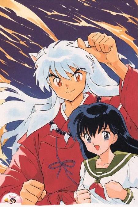 29161-2579247520-1girl,Higurashi Kagome,1boy,Inuyasha,animal ears,school uniform,long hair,black hair,necklace,dog ears,white hair,red japanese c.png